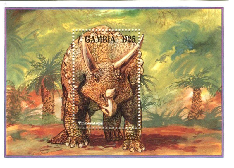 Alle Briefmarken: Block "Dinosaurier". Gambia – Neu und originalverpackt aus Basel von Butsch5