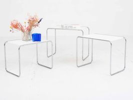 Thonet B9 Beistelltische von Marcel Breuer, im Dreierset