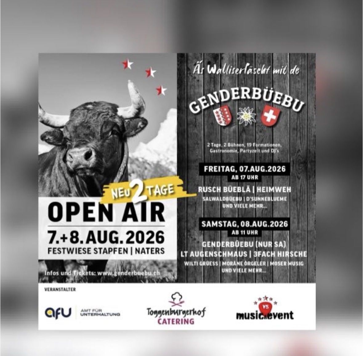 Tickets: Genderbüebu OpenAir – Neu und originalverpackt aus Feusisberg von Schlumpfi4