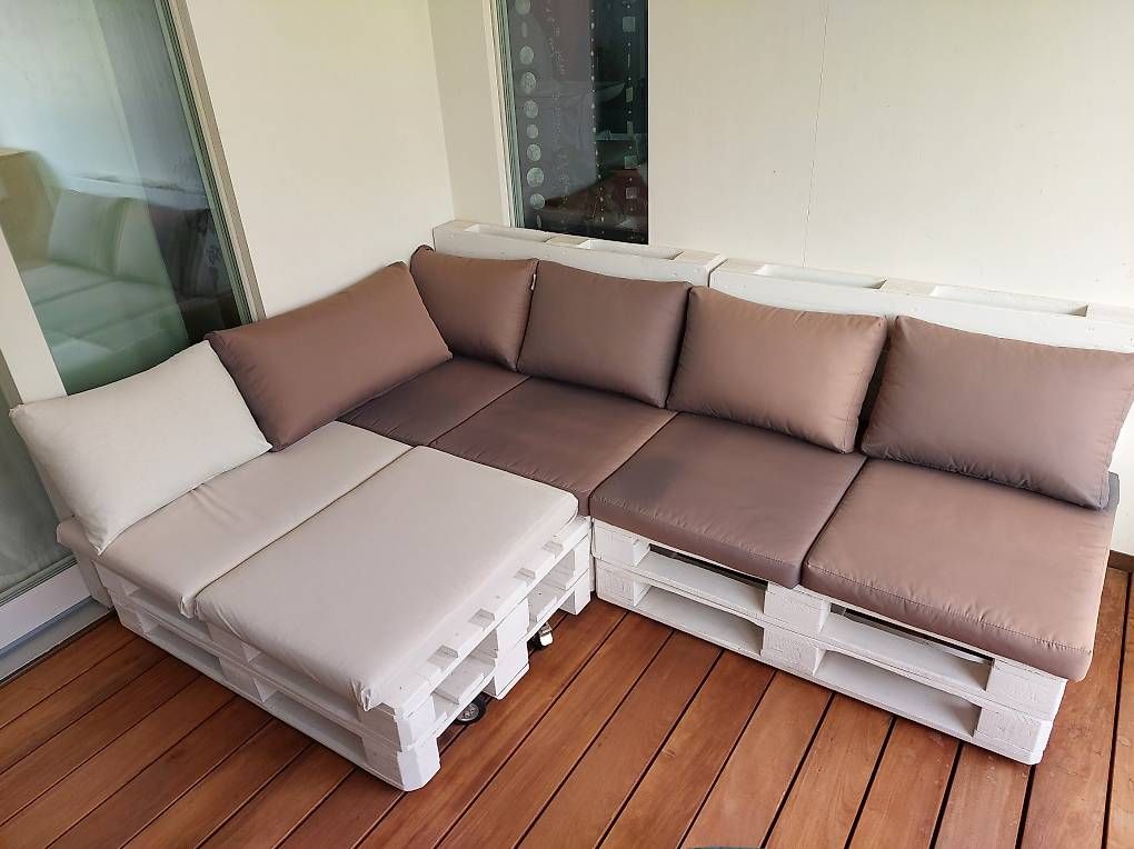 Sedie a sdraio: Palettenlounge mit Kissen – Usato da Aadorf venduto da andi-fux