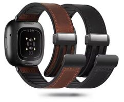 Leder und Silikon armband für Fitbit Versa 3 4 Sense