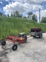 Faucheuse à moteur Rapid avec faucheuse et remorque