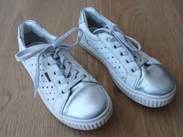 Sneaker Lasocki Leder weiss silber Grösse 34 