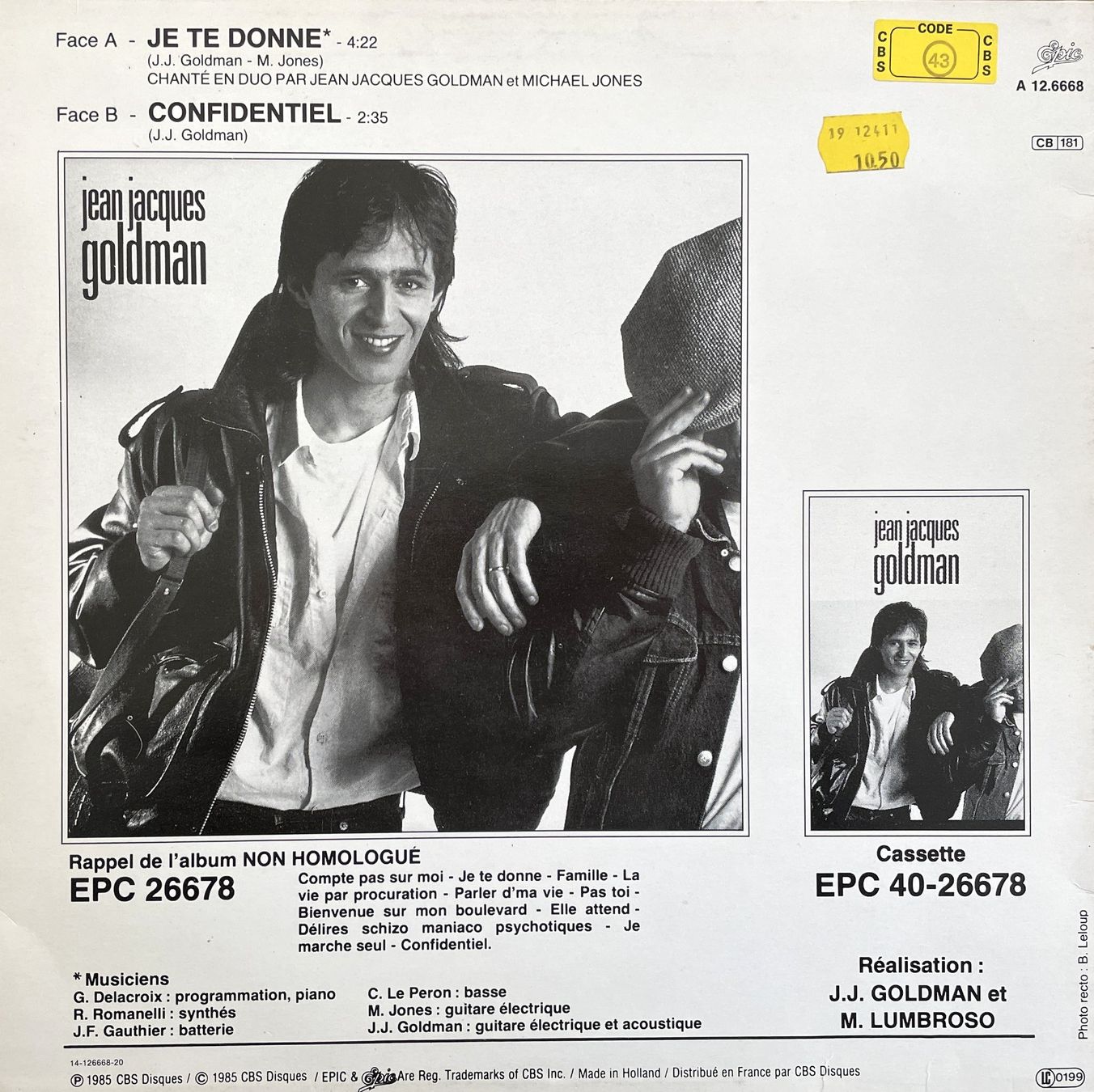 Dischi in vinile: Jean-Jacques Goldman - Je te donne Maxi LP – Usato da Savagnier venduto da Ne2065 1