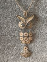 Silberkette mit Eulen-Anhänger (60cm)