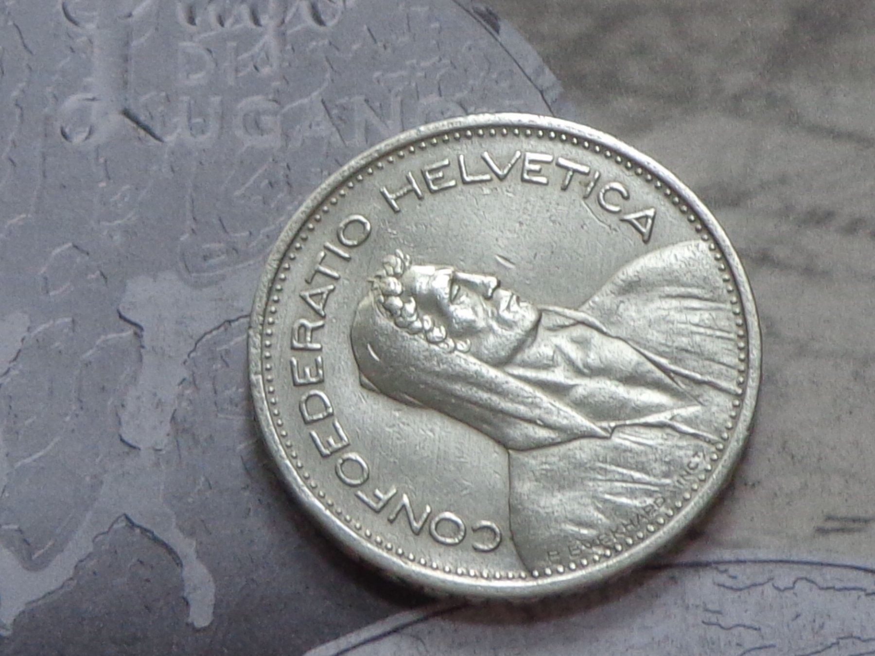 Tutti le monete: 5 Fr. 1952 B  Superbe Qualité - Rare – Usato da Pully venduto da UCA01 4