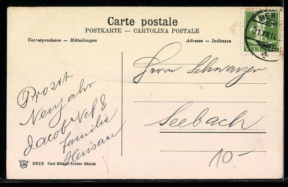 Cartoline postali: Herisau, Ortsansicht im Winter mit Schli – Usato da Berlin venduto da bartko-reher 1