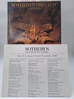 📚 Rare – Catalogue Sotheby’s Preview -Octobre/Novembre 1989