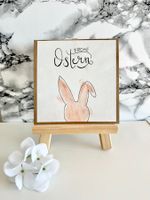 Osterkarte Hase handgemalt Frohe Ostern