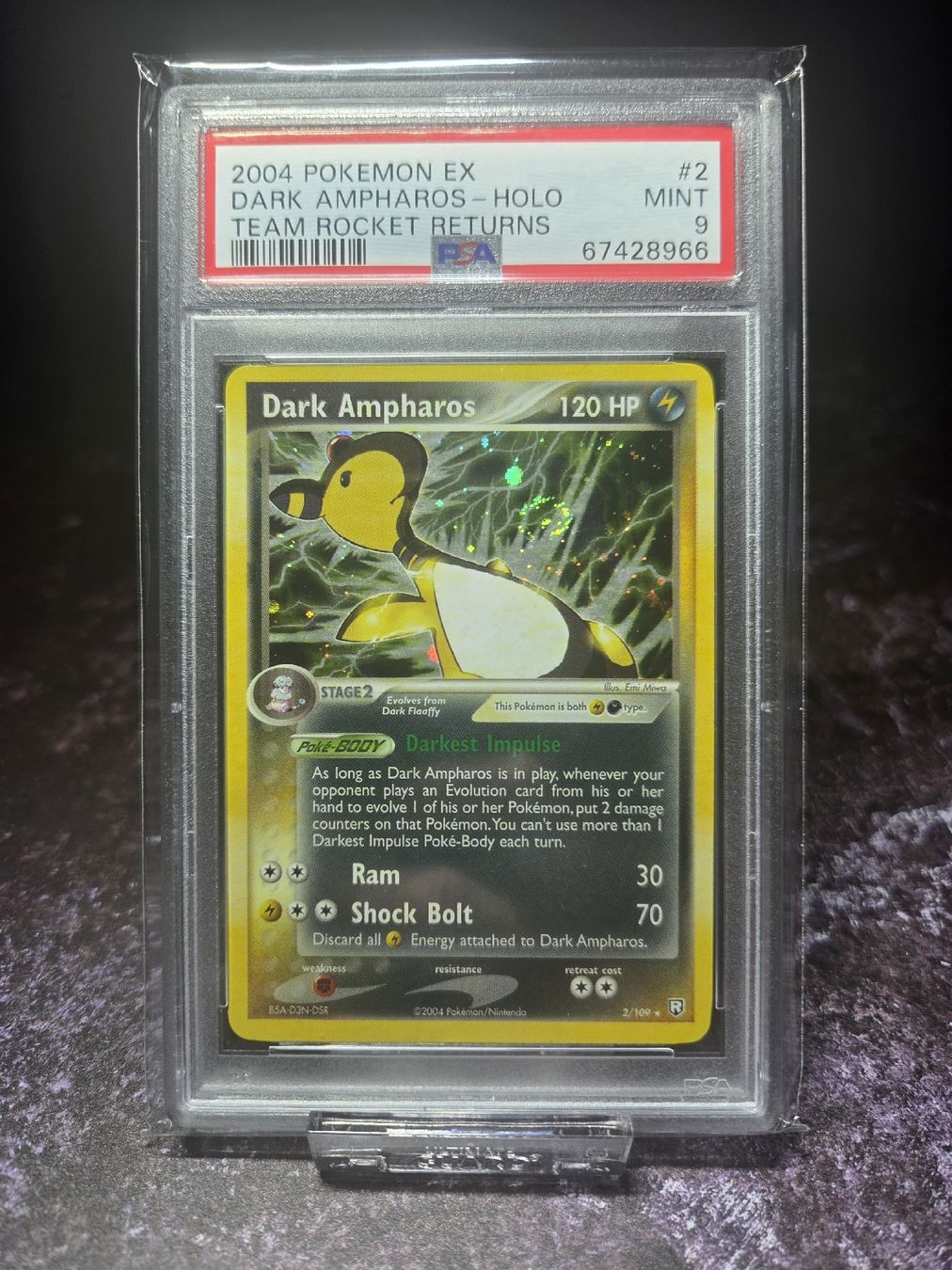 Pokémon Sammelbilder & Trading cards: 2004 POKEMON EX TEAM ROCKET RETURNS 2 DARK AMPHAROS HOLO – Gebraucht aus Lauerz von gp9_zt9k