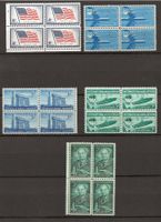 BRIEFMARKEN USA 4 ER BLOCKS POSTFRISCH