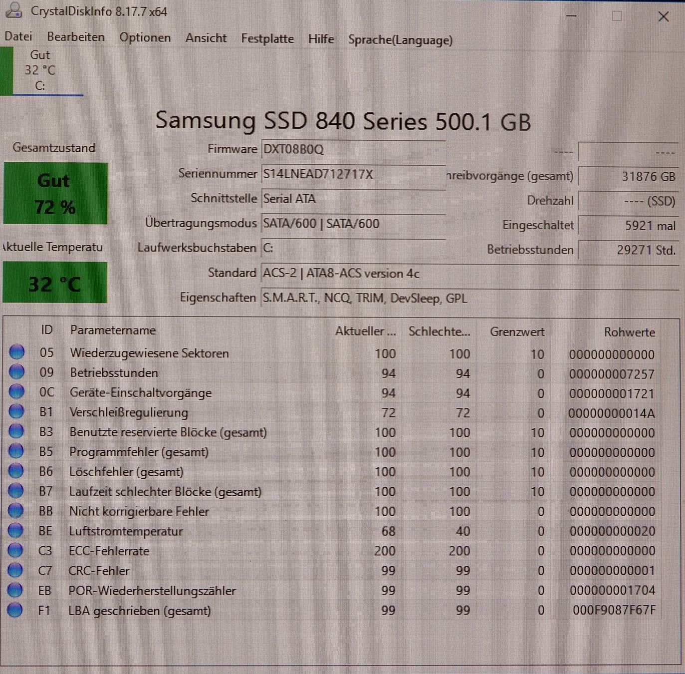Samsung Dischi rigidi: Samsung SSD 840  500 GB – Usato da Bern venduto da compischop 1