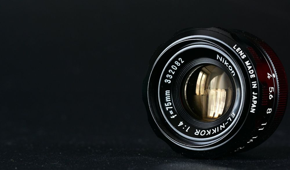 Nikon EL-Nikkor 75mm F4 N Vergrößerungsobjektiv für 6x4,5cm & 6x6cm M39 mit H