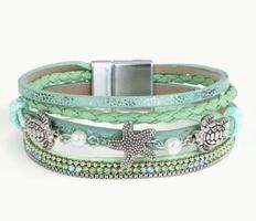 Trendy Kreative Seestern Schildkröte Armband 4-Schicht NEU