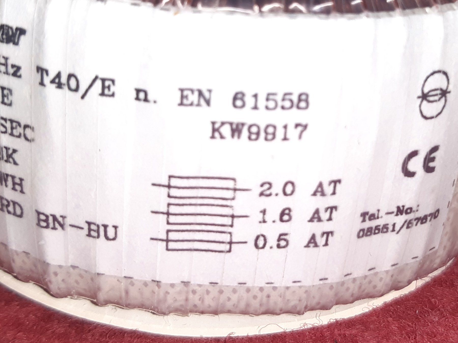 Elektronikbauteile: Ringkerntrafo!! Schöner Ringtransformator! – Gebraucht aus Lohn-Ammannsegg von Molch7 5