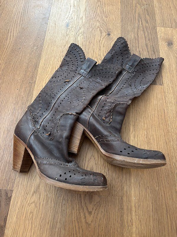 Moma Scarpe da donna: Stiefel, Moma, braun, Gr. 38 – Usato da Uster venduto da Balduin-Gundula