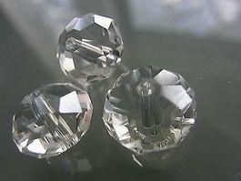 2 Rondellen facett. transparent 10x8mm