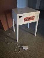 IKEA Nachttisch, kabellose Ladefunktion, weiss, gebrauch