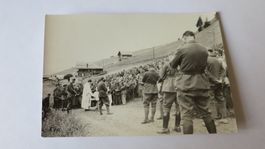 Soldaten - Messe im Freien mit Pfarrer - um ca. 1945