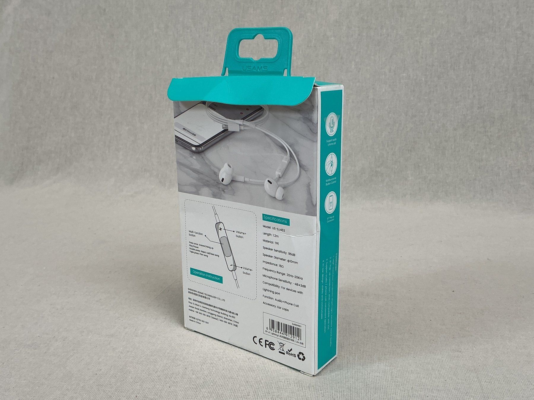 Cuffie: USAMS Kopfhörer / Lightning In-ear Earphone – Nuovo (secondo la descrizione) da Richterswil venduto da Restwert_Richterswil 7