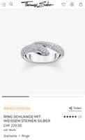 Thomas Sabo Ring Schlange Silber, Grösse 56, Neuwertig!
