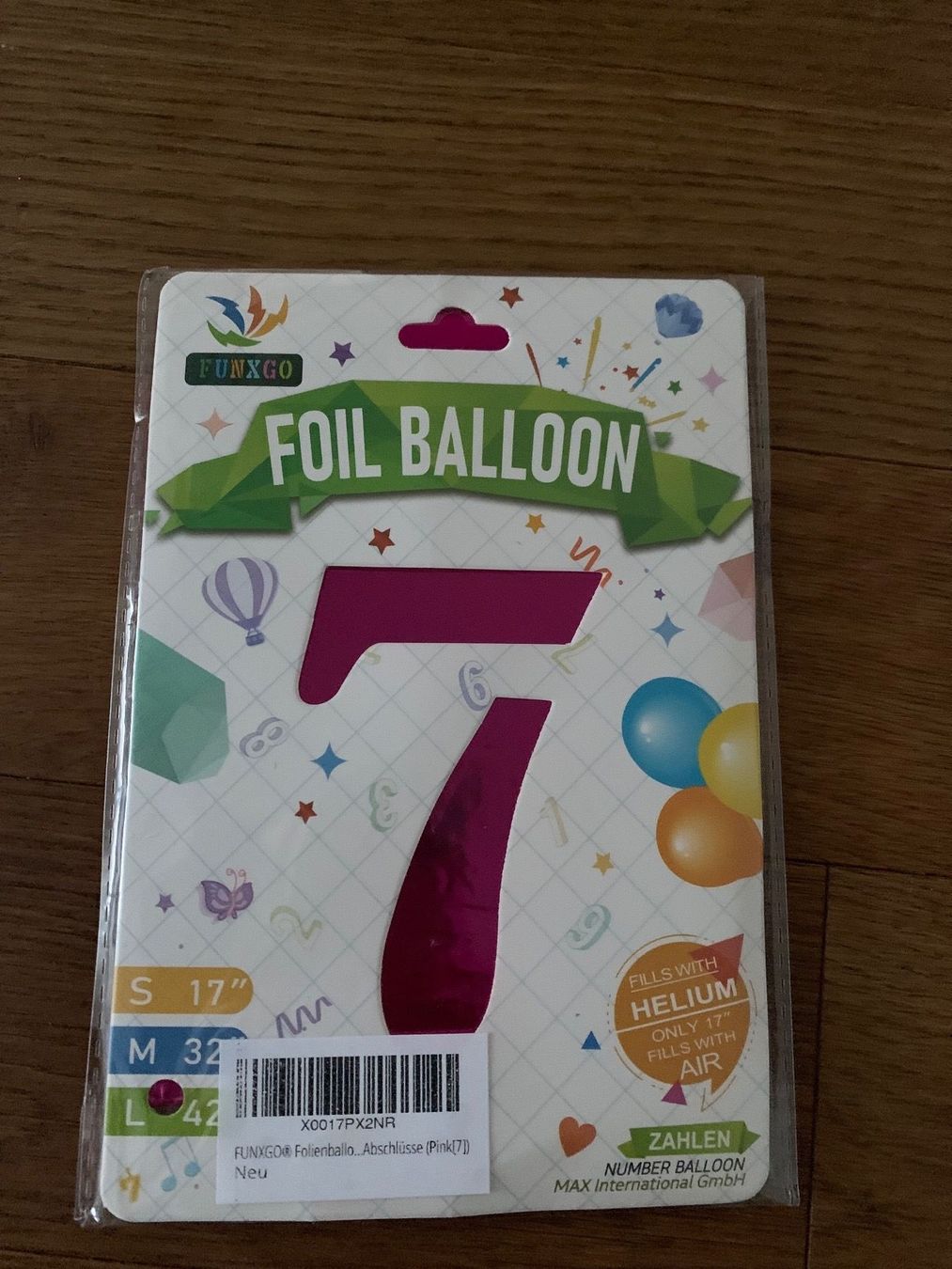 Tutte le decorazioni: Folienballon 7 – Nuovo (secondo la descrizione) da Buchrain venduto da Ham2383