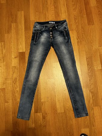 Graue Skinny Jeans Gr. 30 (S) - perfekt für den Frühling!
