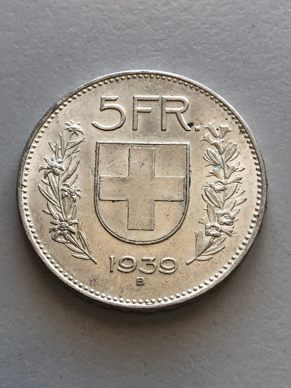 Tutti le monete: 5 Fr. 1939 Top – Usato da Schötz venduto da Odpa