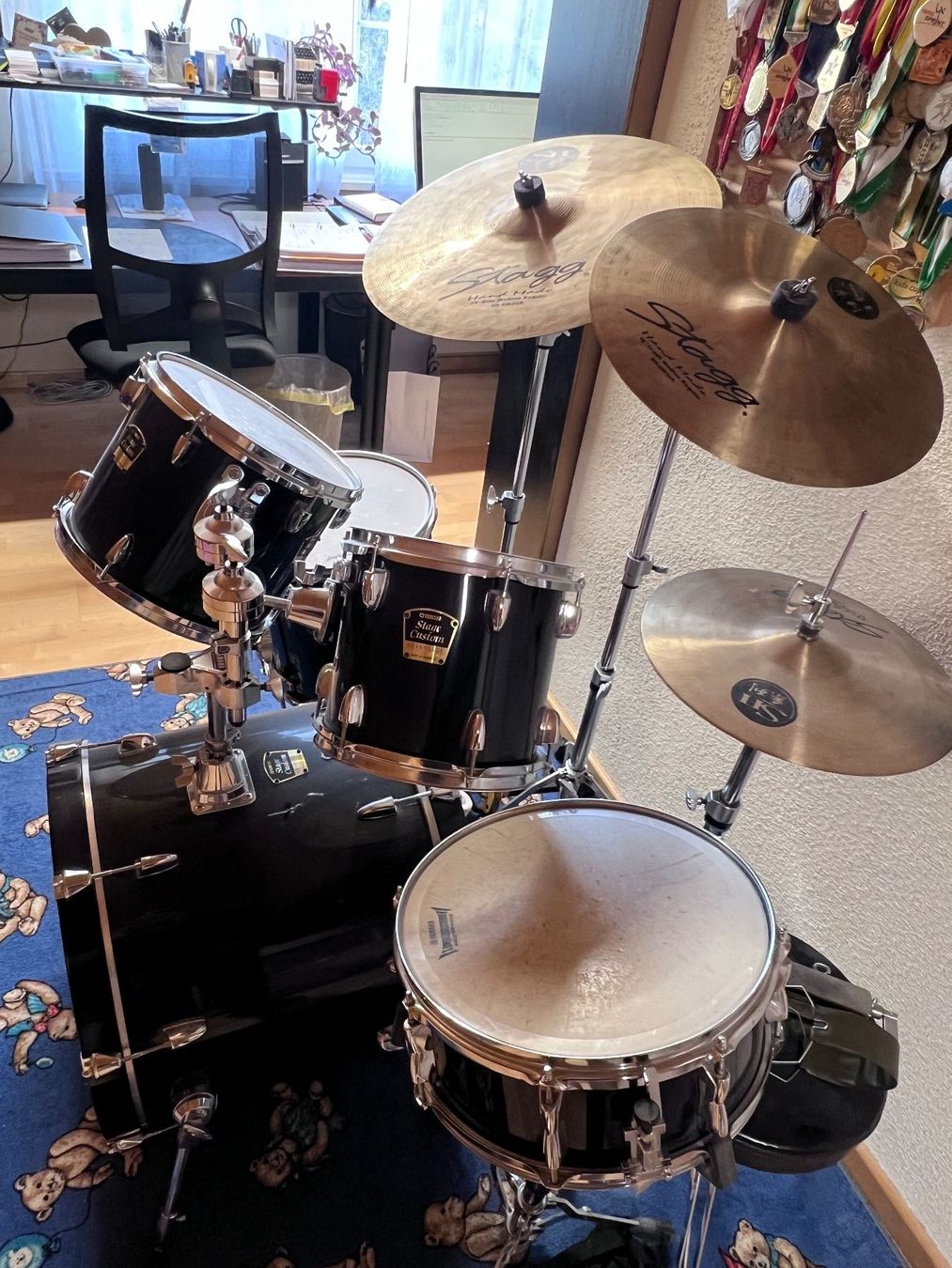 Yamaha Strumenti musicali: Yamaha Stage Custom Advantage Schlagzeug, blau – Usato da Guntershausen venduto da fuchs911 5