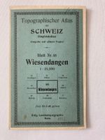 Landkarte Wiesendangen, Siegfried Atlas Blatt 66, 1922