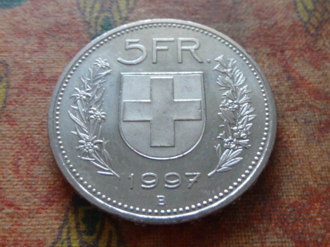 Tutti le monete: 5 Fr. 1997 – Usato da Romanel-sur-Lausanne venduto da Swift13