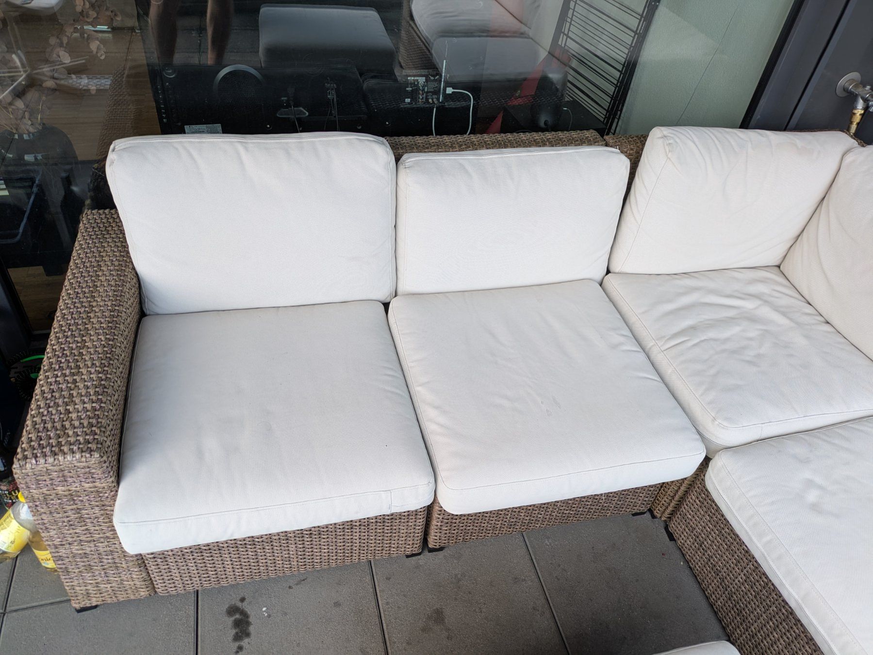 Sofas: Gebrauchte modulare Gartenlounge mit Hocker – Gebraucht aus Baden von fed_9xjj 3