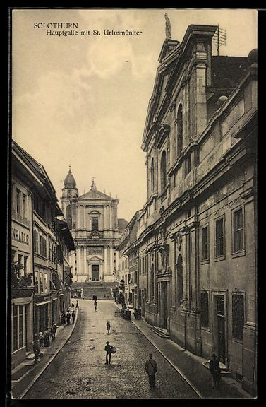 Ansichtskarten: Solothurn, Hauptgasse mit St. Ursusmüns – Gebraucht aus Berlin von bartko-reher