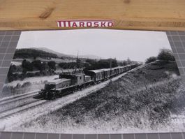 Echtfoto: SBB Krokodil mit Güterzug, MFO, ca 12x17cm