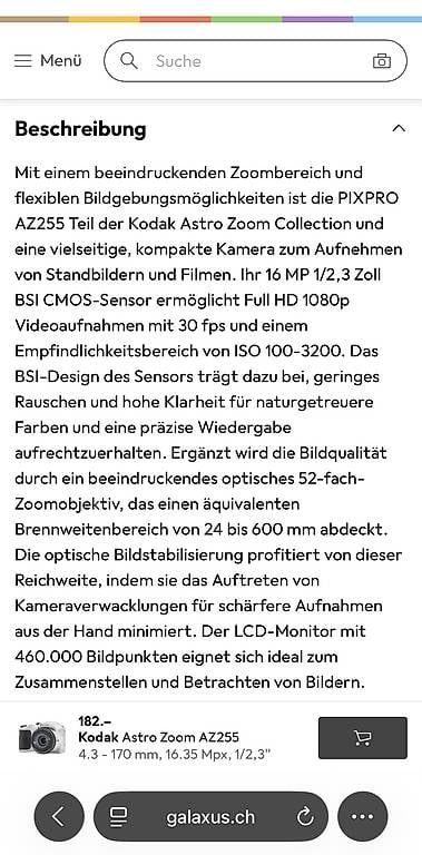 Kodak Fotocamera: Kodak Astro Zoom AZ255 – Nuovo (secondo la descrizione) da Dietikon venduto da Samiravanessa 4