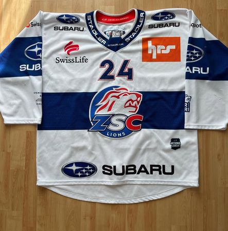 ZSC Lions Match Jersey, Getragen, Nummer 24,