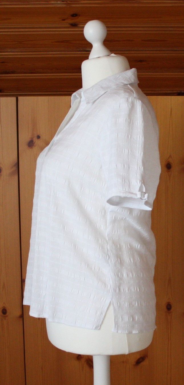Camicette: Bluse Kurzarm weiss Gr. L – Usato da Flüelen venduto da Diversicum-Curvy 2