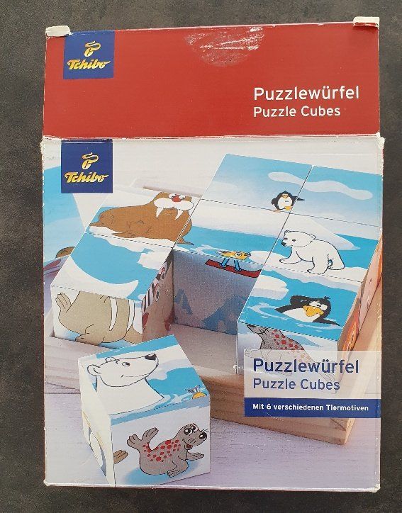 Puzzle: Puzzlewürfel mit 6 Tiermotiven – Usato da Buttisholz venduto da sico20