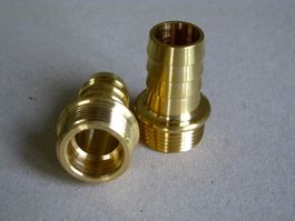 2 Stück Schlauchtülle 19 / 3/4" messing