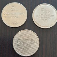 5 Franken Sondermünzen, Schweizer Geschichte, Top!