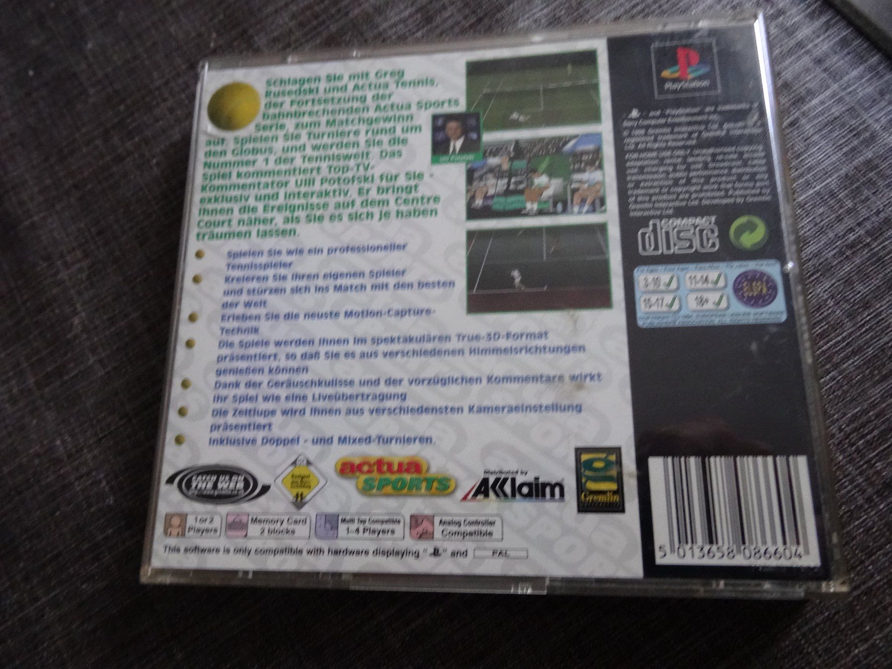 Sony Giochi: Actua Tennis PS1 – Usato da Olten venduto da Disc-Ausverkauf 2
