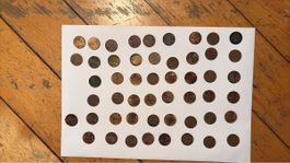 Sammlung von alten Kupfermünzen 