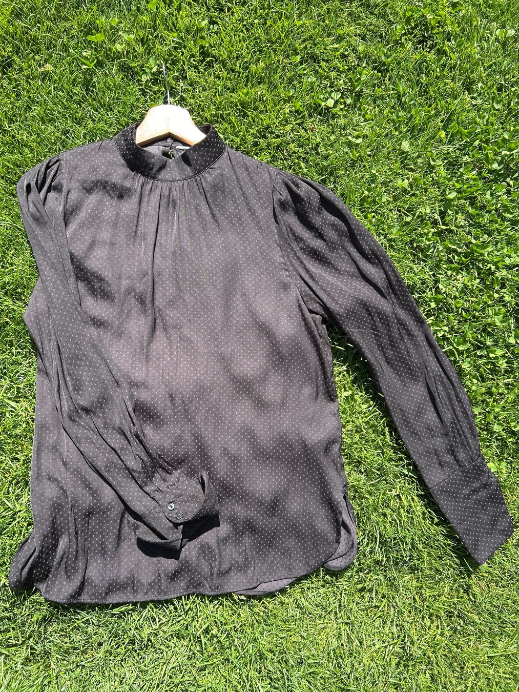 H&M Camicette: Schwarze Bluse mit Pünktchenmuster, Gr. 40, elegant – Nuovo (secondo la descrizione) da Lupfig venduto da Hasihopp