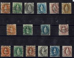 STEHENDE HELVETIA <526> LOT 66A - 72C GUTE ENTWERTUNGEN