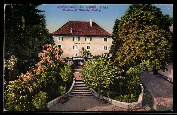 Cartoline postali: AK Forch, Gasthaus Krone, 1952 – Usato da Berlin venduto da bartko-reher