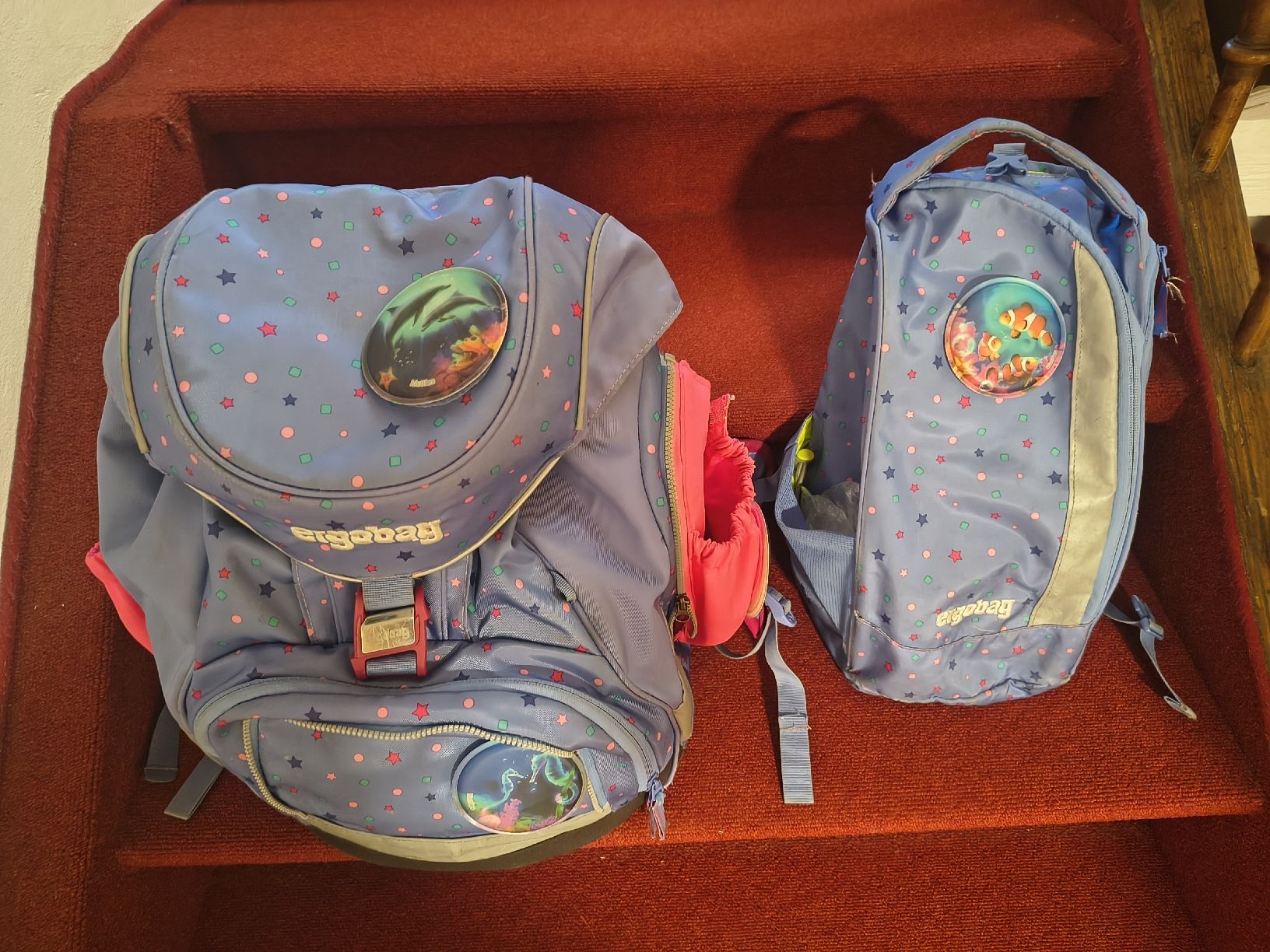 Ergobag Sacs & sacs à dos: Ergobag Schulrucksack Set lila Sterne Delfine gebraucht – D'occasion à Sachseln par and_vp77 2