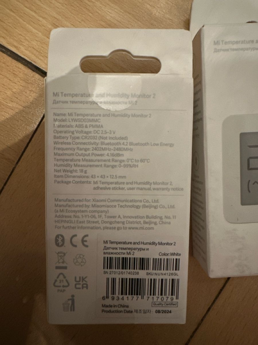 Xiaomi Sonstiges für Haushalt & Wohnen: 2x Xiaomi Temperatur- & Feuchtigkeitssensor 2, Neu! – Neu und originalverpackt aus Rorschach von mue_6z5z 1