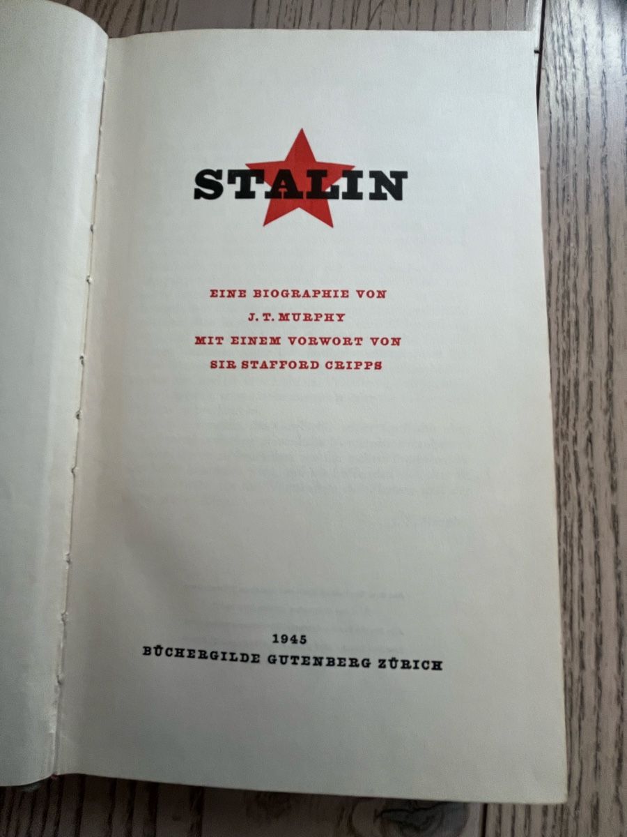 Libri: Stalin - Biographie von J. T. Murphy – Usato da Romanshorn venduto da Apfelschuss 2