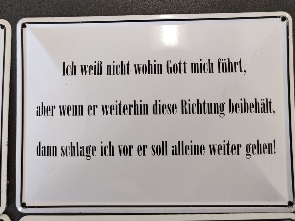 5x Blechschild lustige Sprüche Schilder 14x10cm Kaufen auf Ricardo