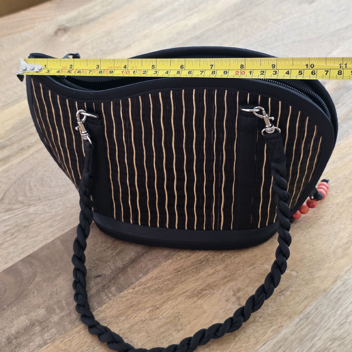 Borse da donna: Handtasche schwarz gestreift mit Perlen Neu – Nuovo (secondo la descrizione) da Rheinsulz venduto da Gilea 5